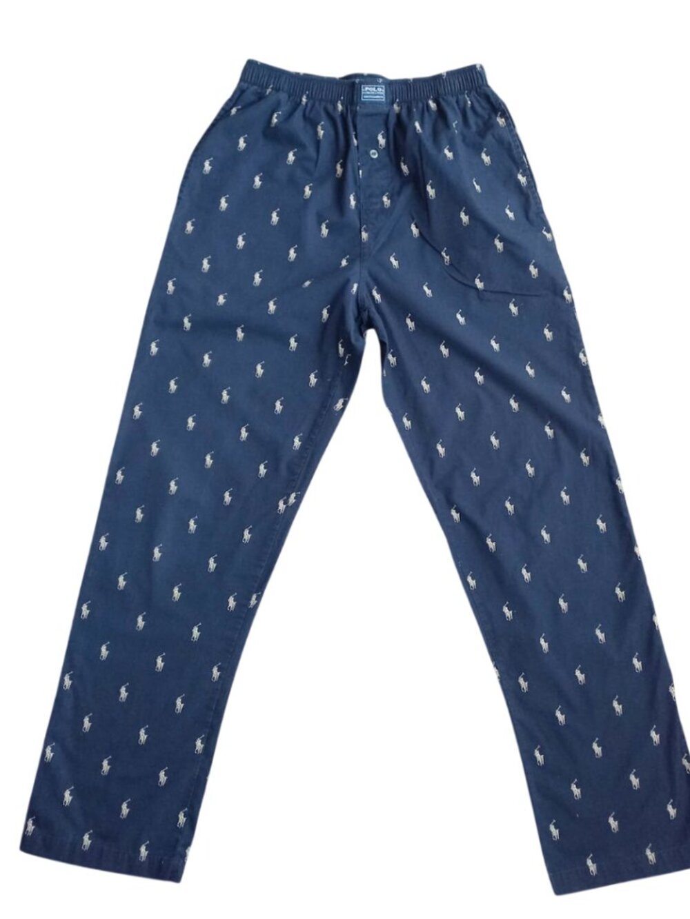 Polo Ralph Lauren Navy Pajama Pants Size S – All Over Pony Logo Sleepwear Lounge